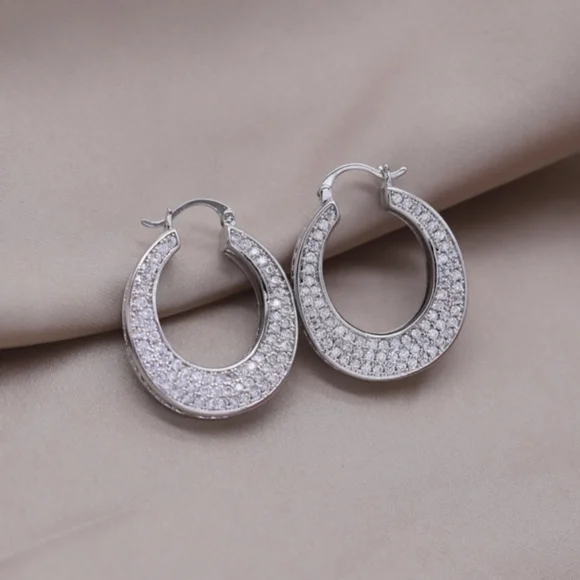 14k gold diamond earrings - Picture 4 of 9